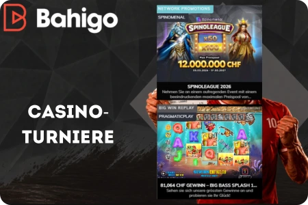 Casino-Turniere und Freispiele bei Bahigo mit Spinoleague 2026 Drops & Wins und Millionen-Preispools in CHF