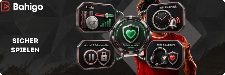 Verantwortungsvolles Spielen bei Bahigo mit Limits, Realitäts-Check, Auszeit und Hilfsangeboten für Schweizer Spieler